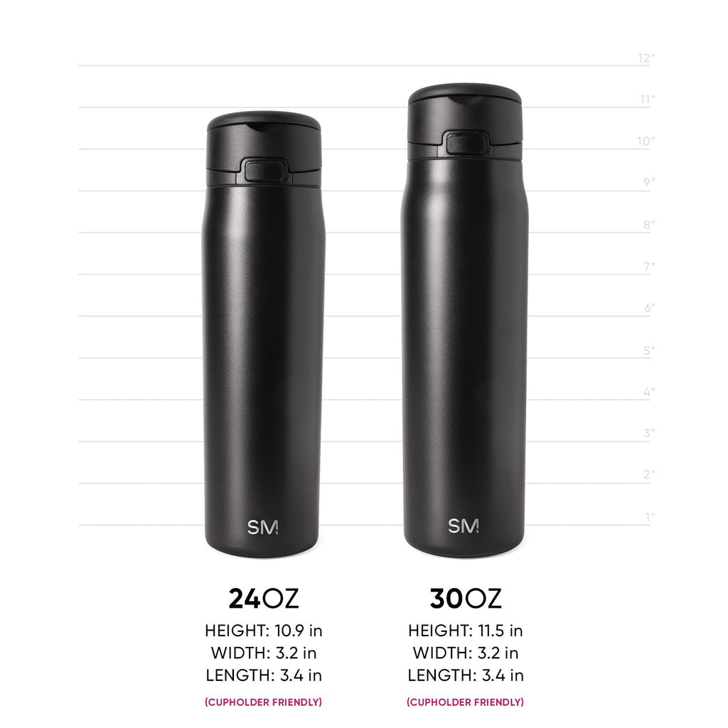 Simple Modern Mesa Loop Water Bottle with Straw | 30oz Cup Holder Friendly Insulated Stainless Steel Bottles for Travel, Sports and School | Cherry Wine