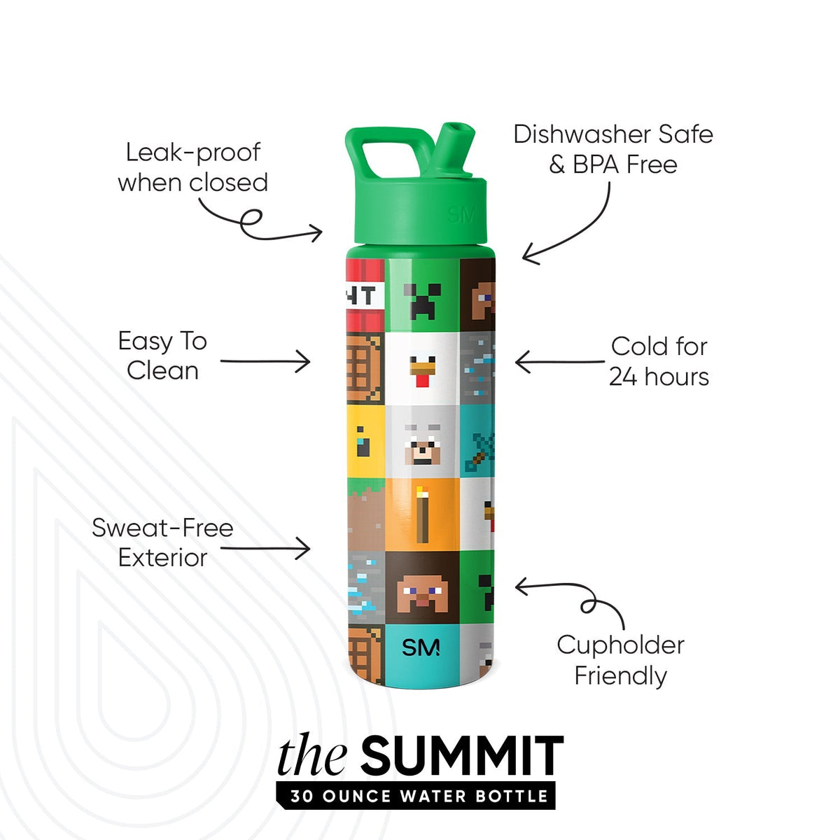 Summit Water Bottle with Straw Lid